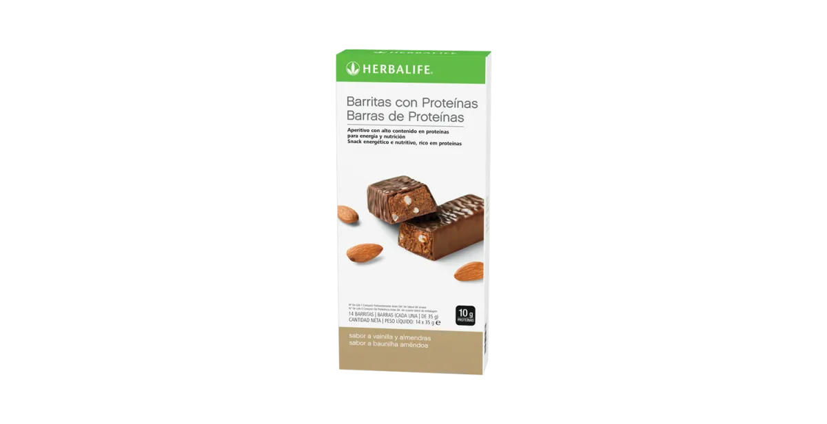 Barritas de proteína Vainilla con almendra